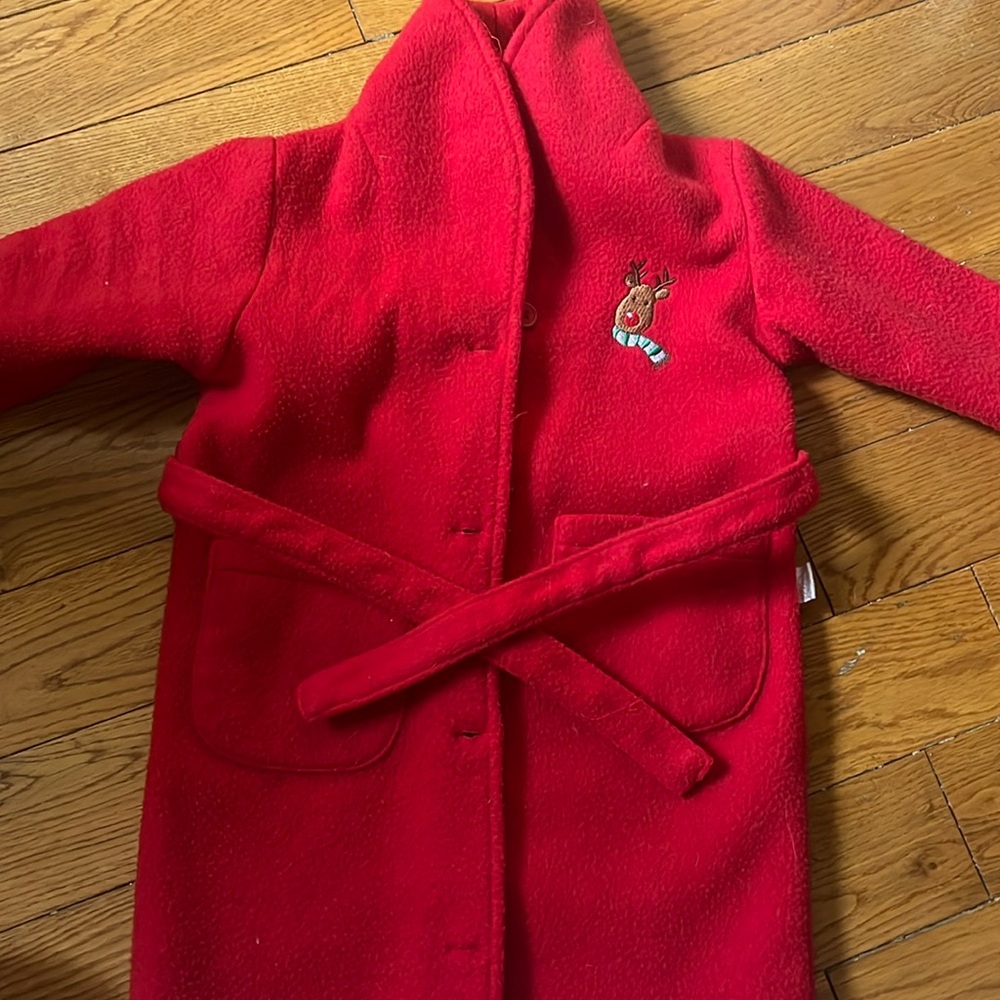 Rumble tumble | size 3 toddler old many Christmas robe cozy soft red